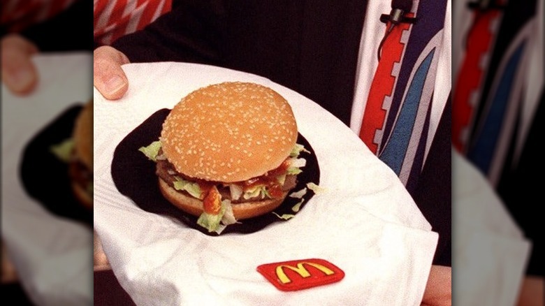McDonald's McLean Deluxe on platter