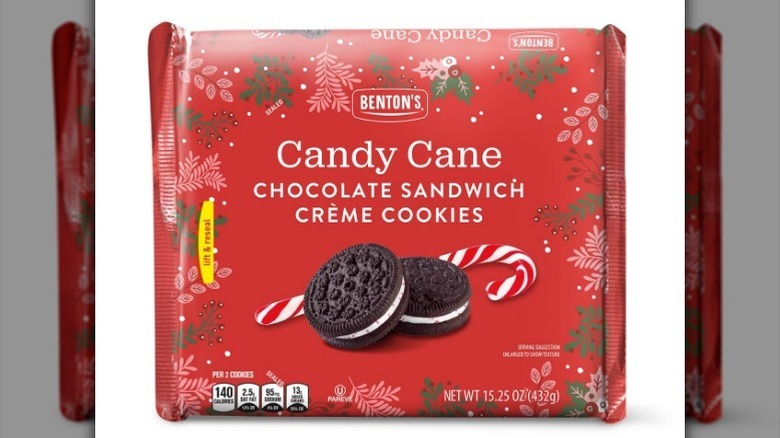 Container of candy cane cookies