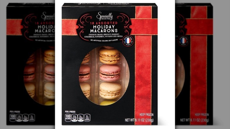 Box of holiday macarons