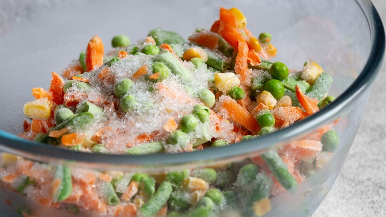 frozen vegetables in a bowl