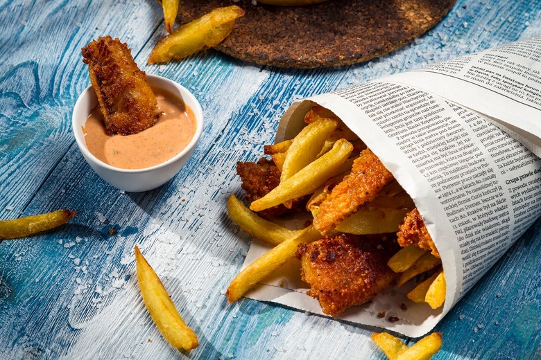 Fish and Chips With Tartar Sauce