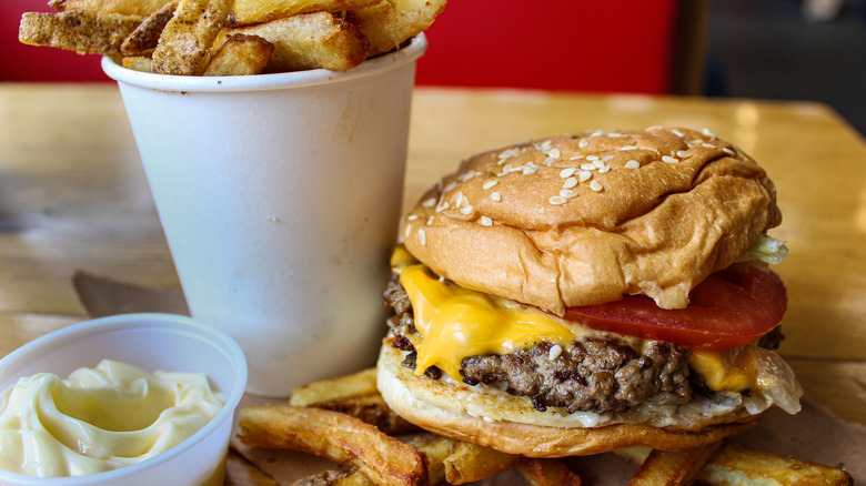 Five Guys burger and fries