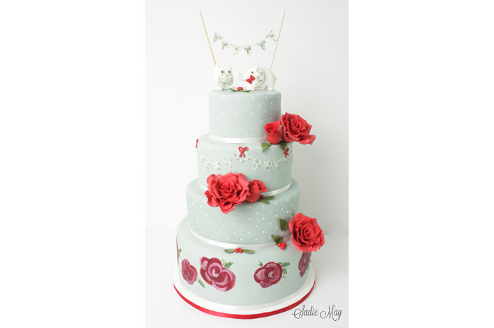 Painted Rose Cake