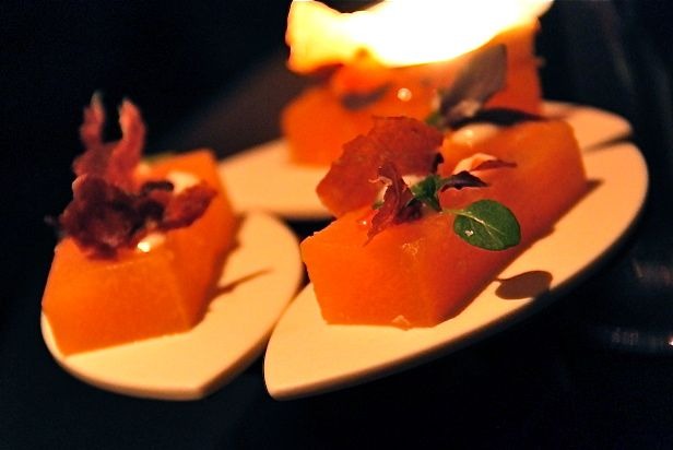 Cantaloupe — Prosciutto, Basil, Champagne