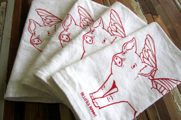 When Pigs Fly Dinner Napkins