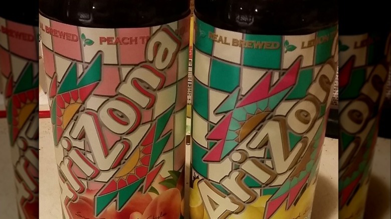 Bottles of Arizona iced tea