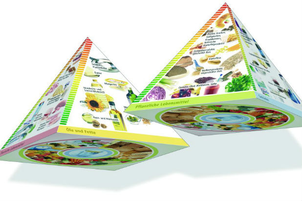 simple food pyramid label