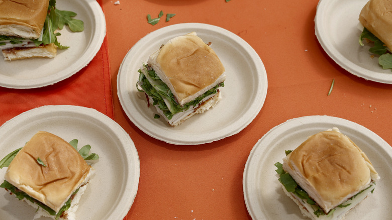 Sandwiches cut into squares
