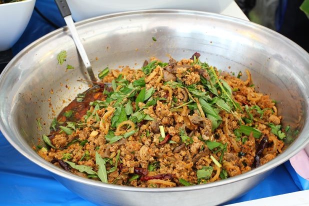 Laos: Larb with Sticky Rice