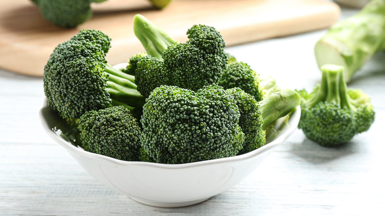 broccoli in white bowl