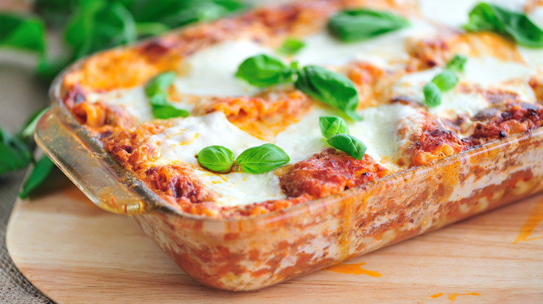 Casserole in oven-safe dish