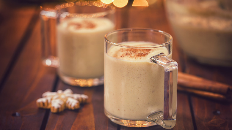 Two glasses of eggnog