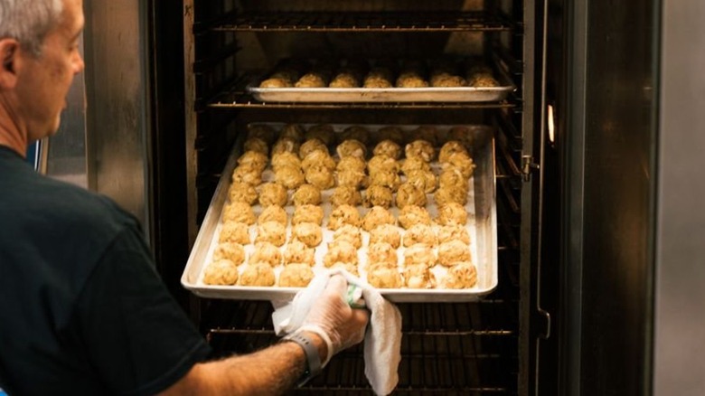 Crab cakes in the oven