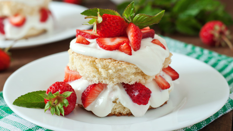 Individual strawberry shortcakes