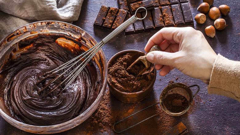 Ingredients for chocolate cake