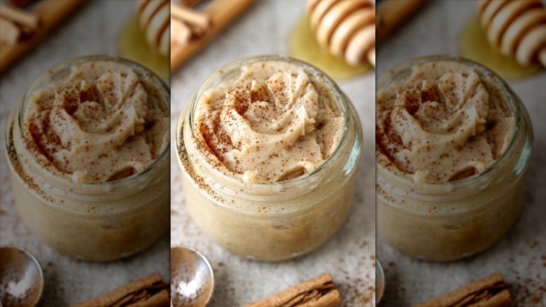 Cinnamon butter in a jar