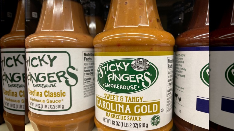 Bottles of Carolina gold sauce