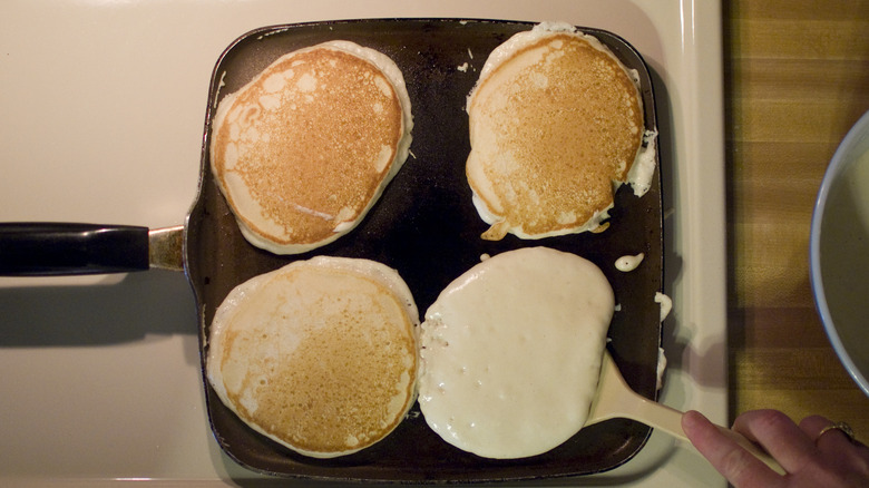 Pancakes on a skillet