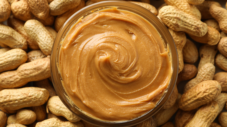 Jar of peanut butter