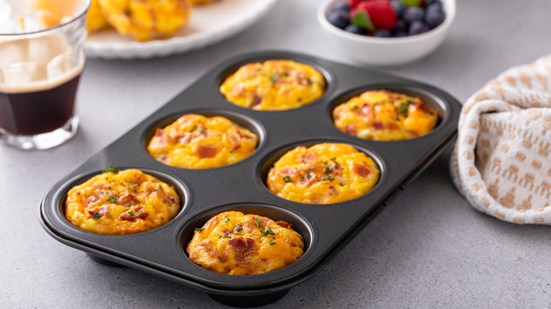 Egg bites in muffin pan