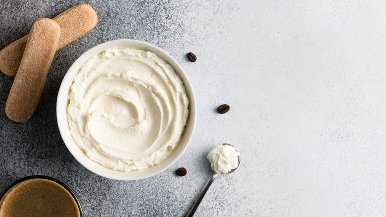 Ricotta cheese in a bowl