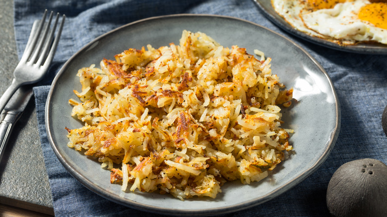 hashbrowns on a plate