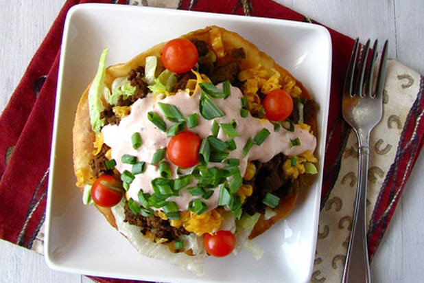 Taco Salad with Salsa Ranch Dressing Recipe