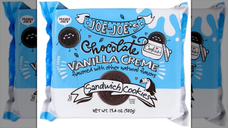 Trader Joe's chocolate vanilla creme sandwich cookies