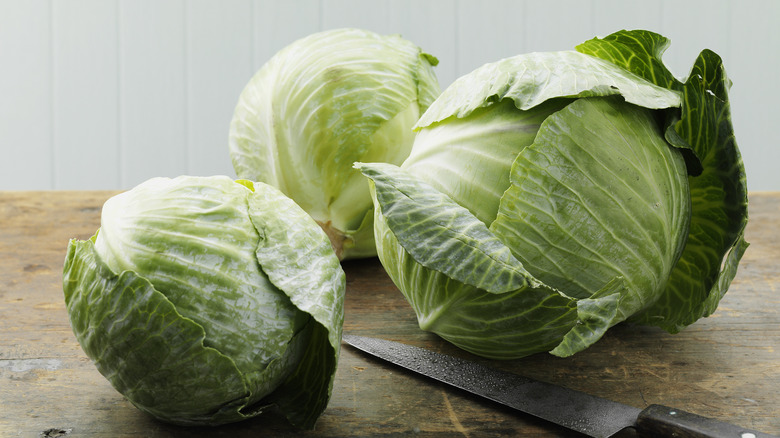 Three cabbages and a knife