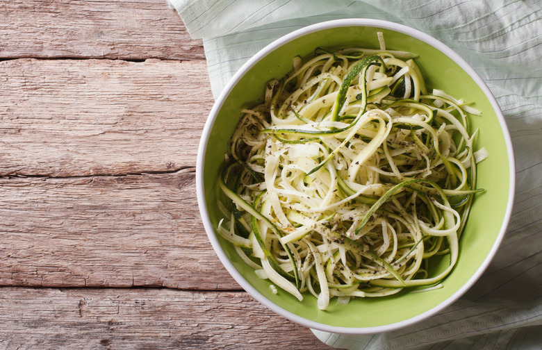 Savory: Zucchini Pasta With Almond Pesto