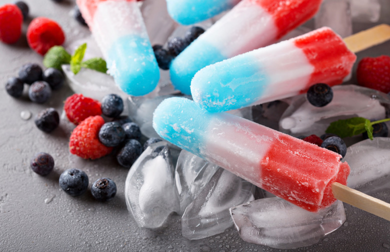 Red, White, and Blue Firecracker Ice Pops