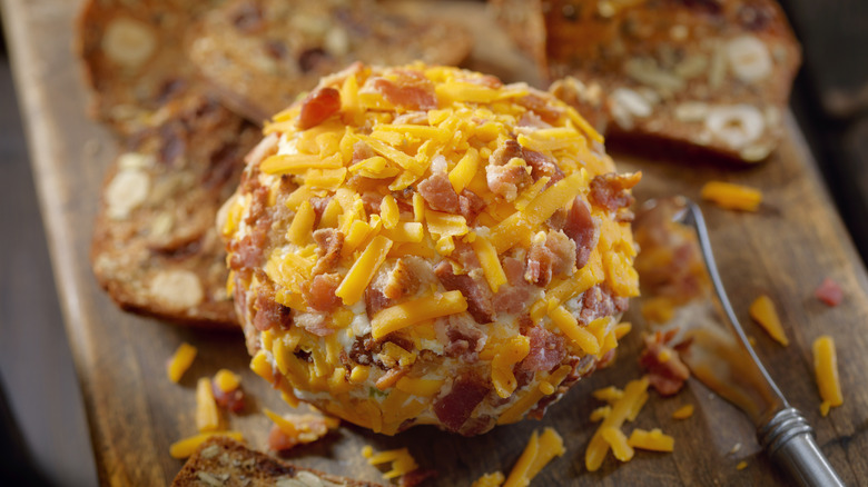 Bacon covered cheese ball