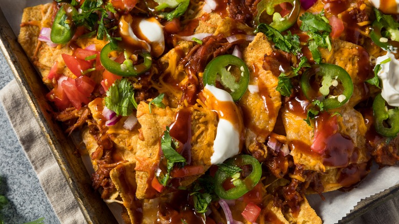 Pulled pork nachos