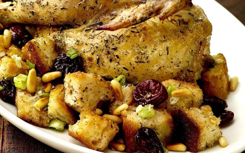 Herb-Roasted Cornish Hens with Bread Salad