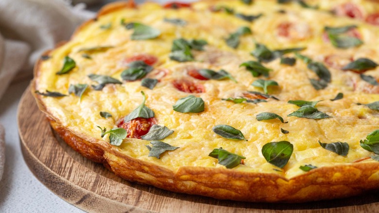 frittata with tomatoes and basil