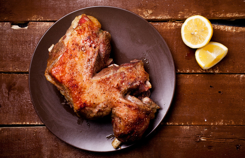 Lemon and Fresh Herb Grill-Roasted Leg of Lamb