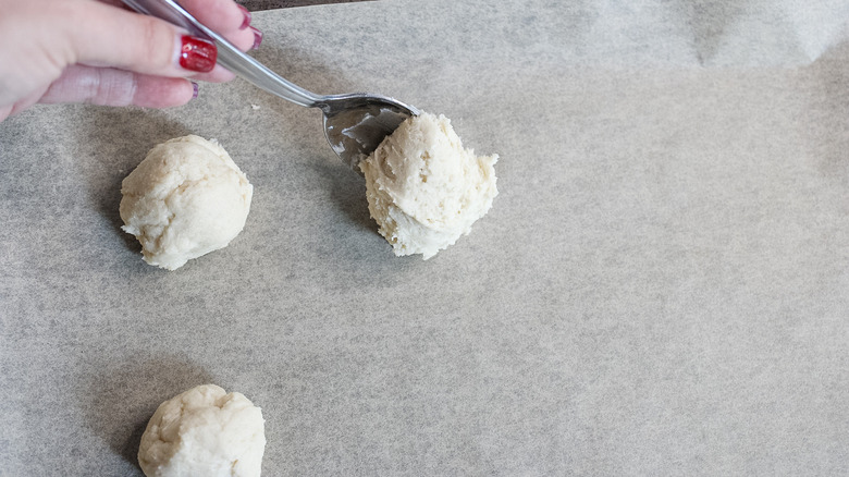 cookies on baking sheet 