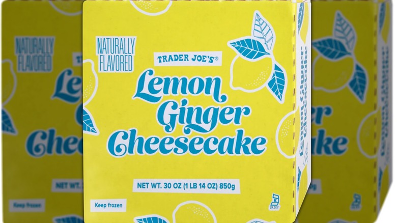 Trader Joe's lemon ginger cheesecake box