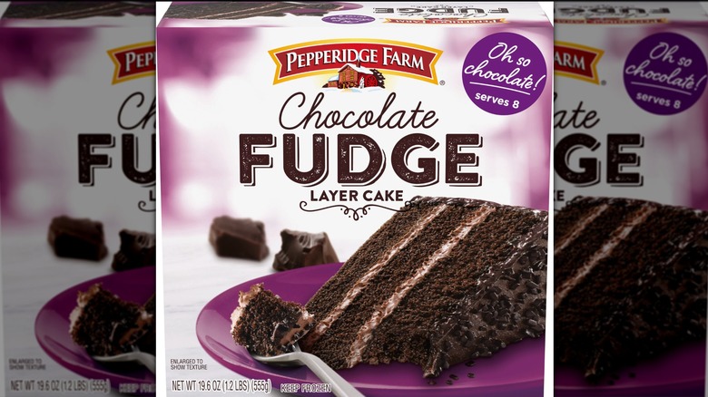 Pepperidge Farm fudge layer cake box