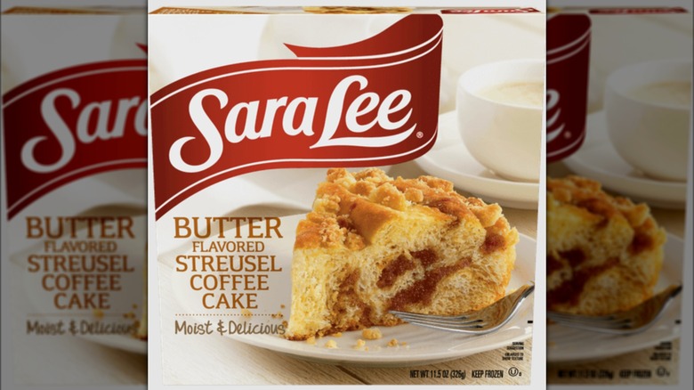 Sara Lee coffee streusel cake packaging