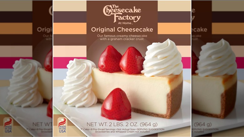 Cheesecake Factory frozen vanilla cheesecake packaging