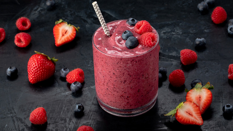 Mixed Berry Coconut Milk Smoothie