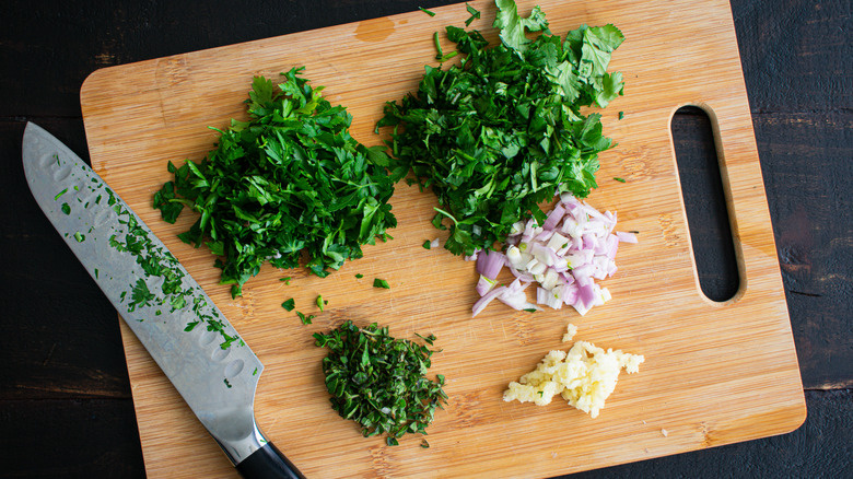 Fresh herbs on board