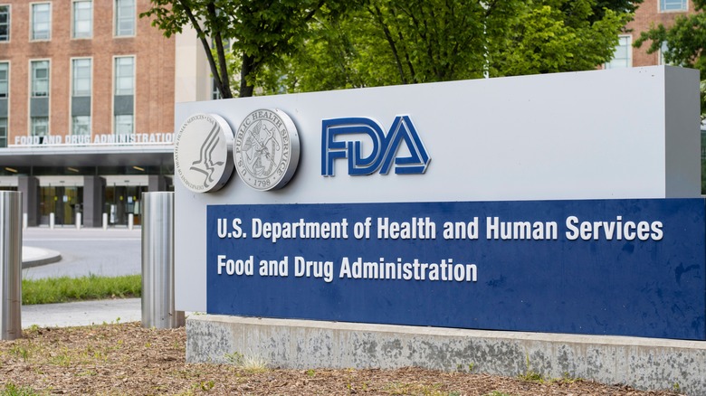 signage in front of the US Food and Drug Administration