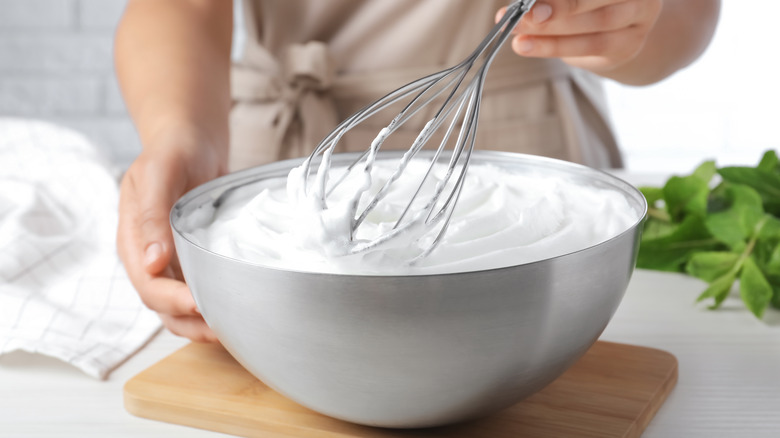 making homemade whipped cream