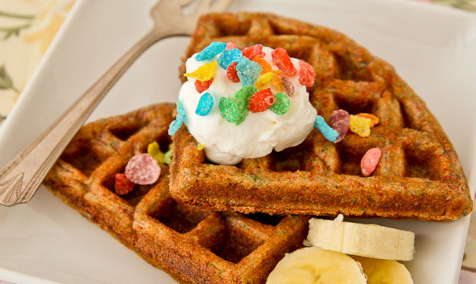 Fruity Pebbles Waffles