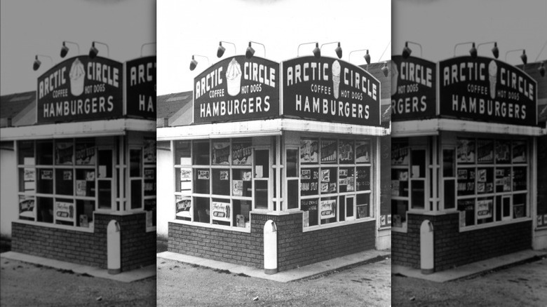 old photo depicting Arctic Circle restaurant