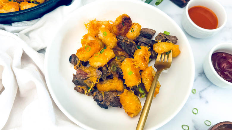 steak potato skillet on plate