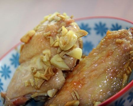 Garlic ginger chicken wings