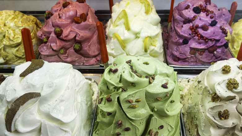 Flavors of gelato 